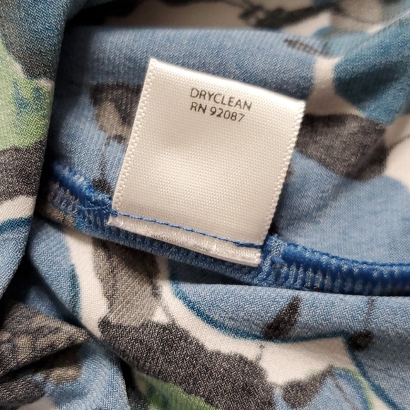 Saks Fifth Ave Blue Brown Pattern Dress - Picture 13 of 14